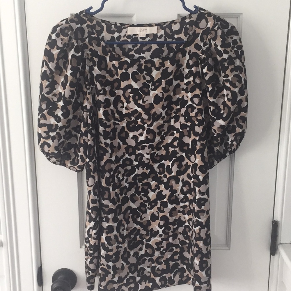 M LOFT animal print blouse